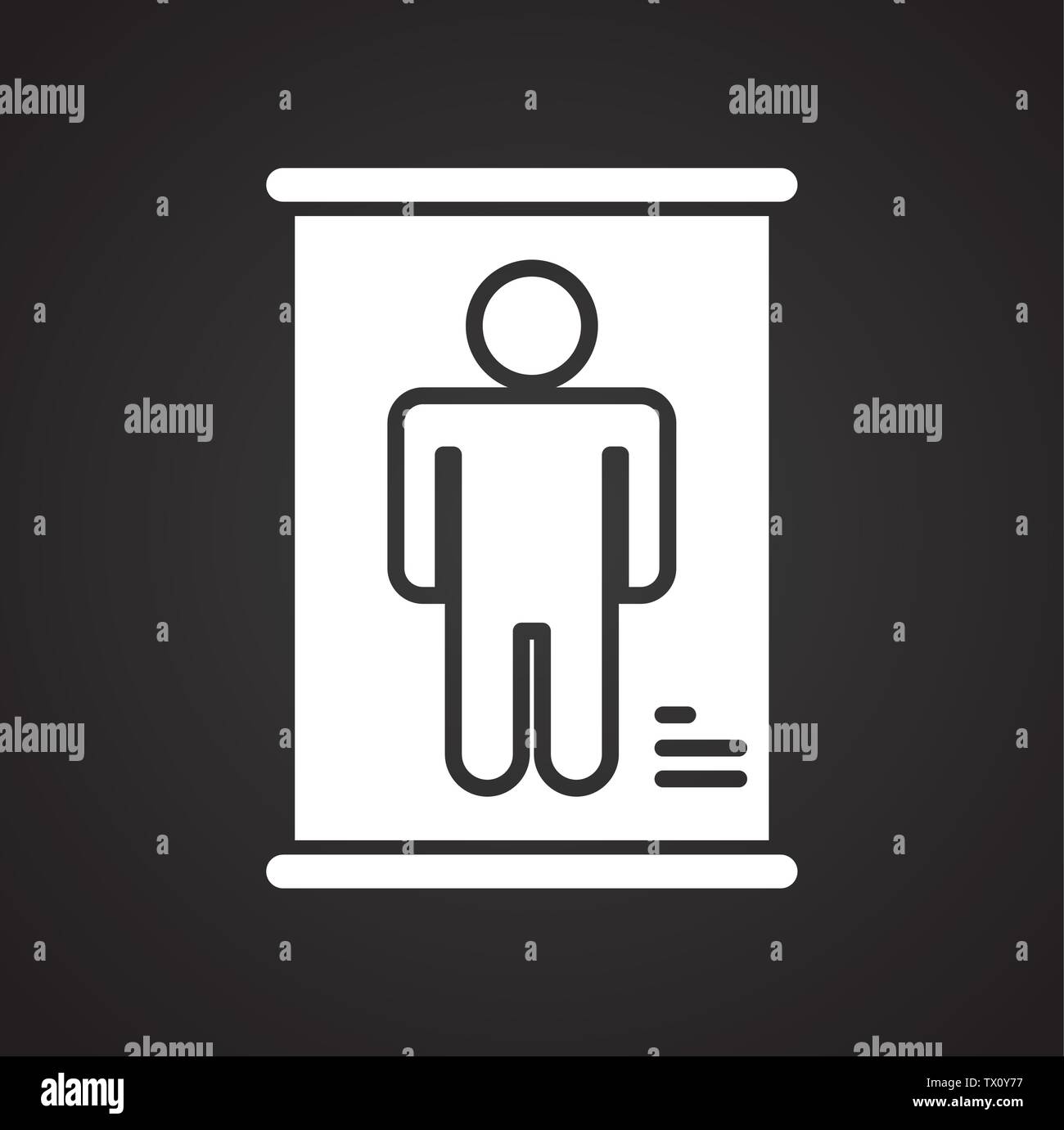 Body scan related icon on background for graphic and web design. Simple ...