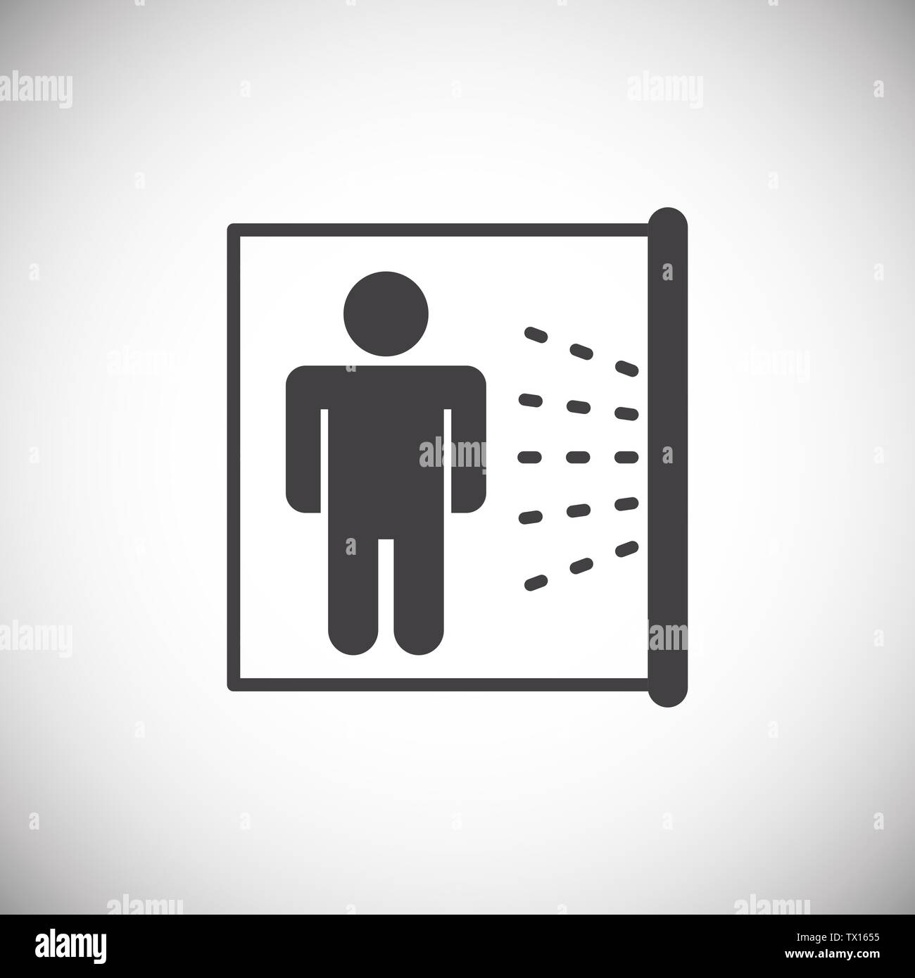 Body scan related icon on background for graphic and web design. Simple ...
