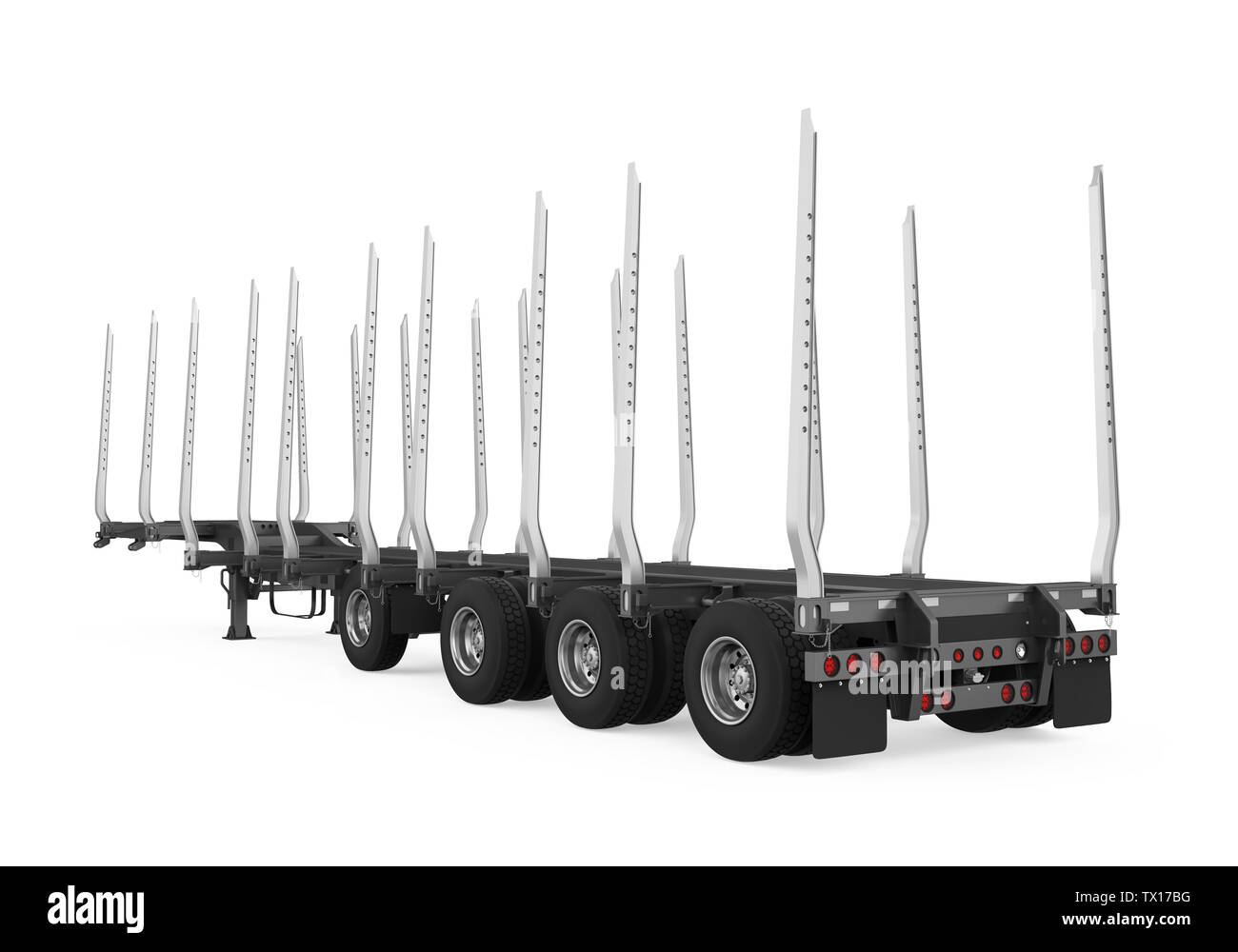 Logging Truck Trailer Isolated Stock Photo - Alamy