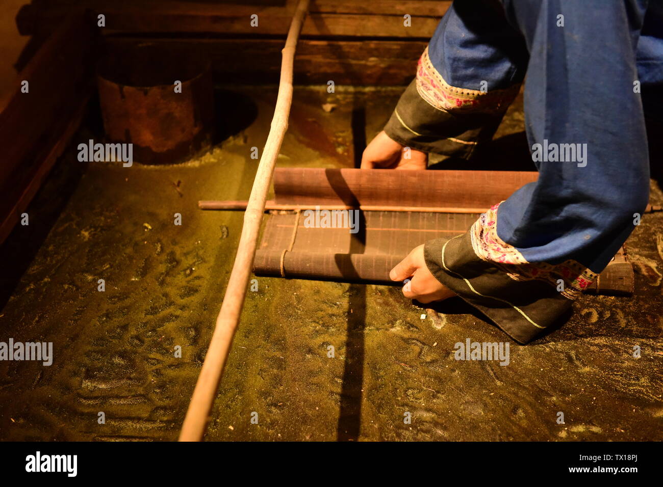 Ancient paper making Stock Photo Alamy