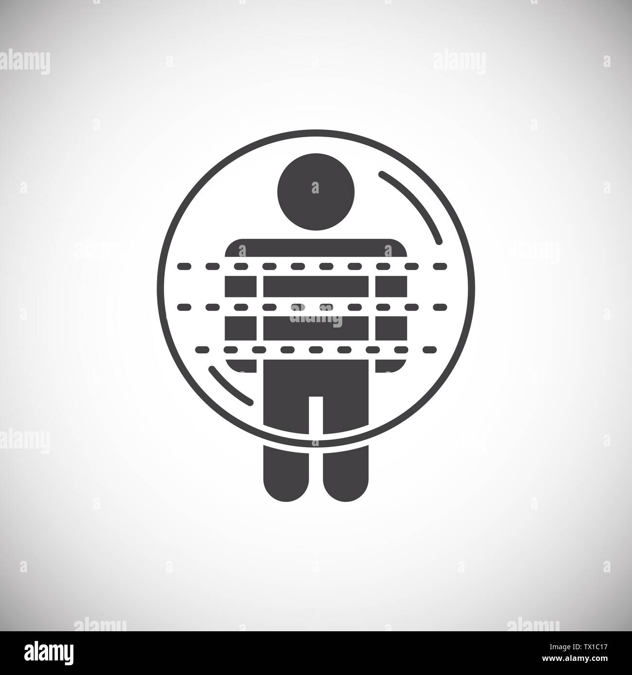 Body scan related icon on background for graphic and web design. Simple ...