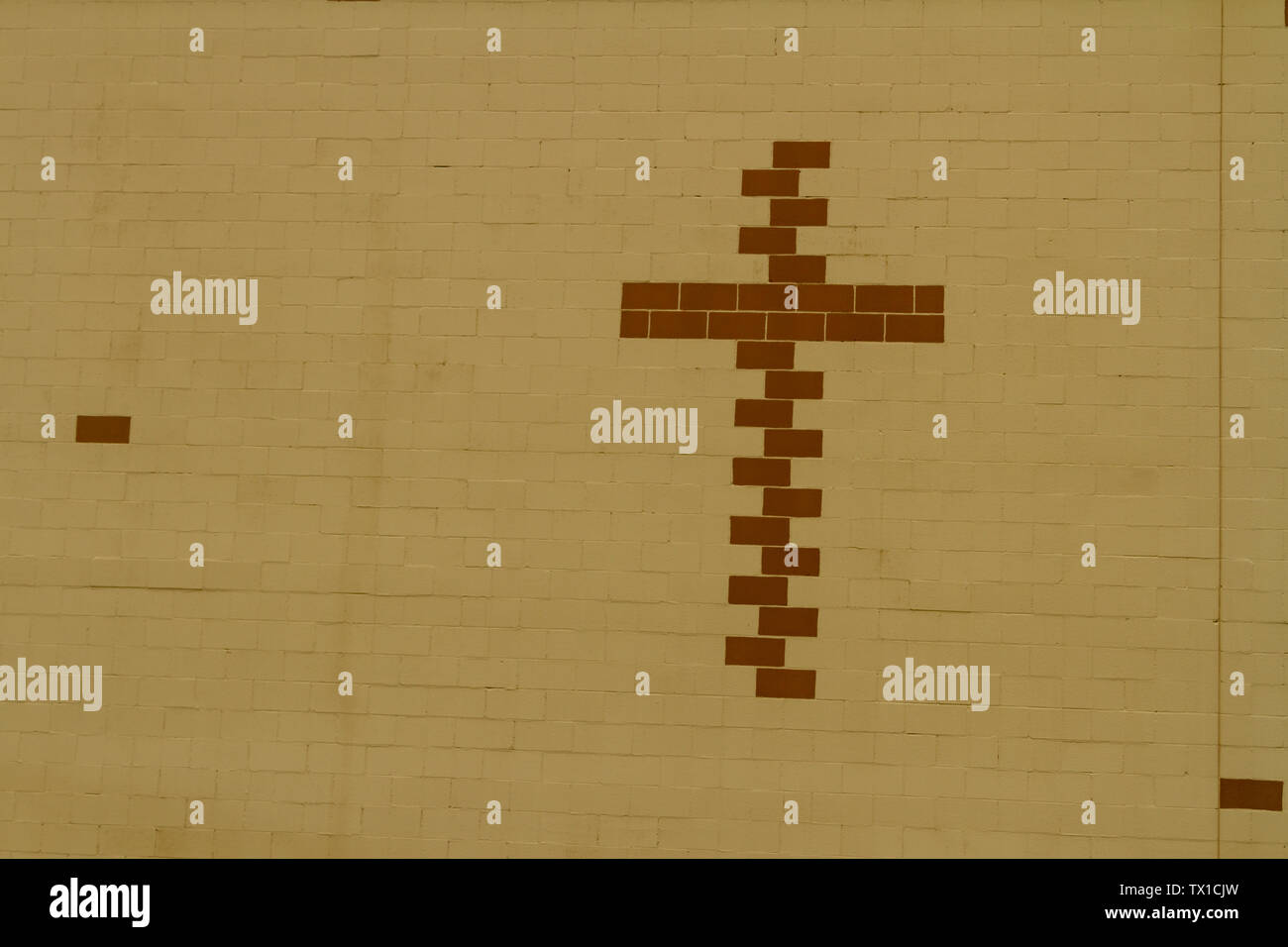 Cross Pattern Brick Design Brick design of a Christian cross. Helena, Montana, USA Stock Photo - Alamy