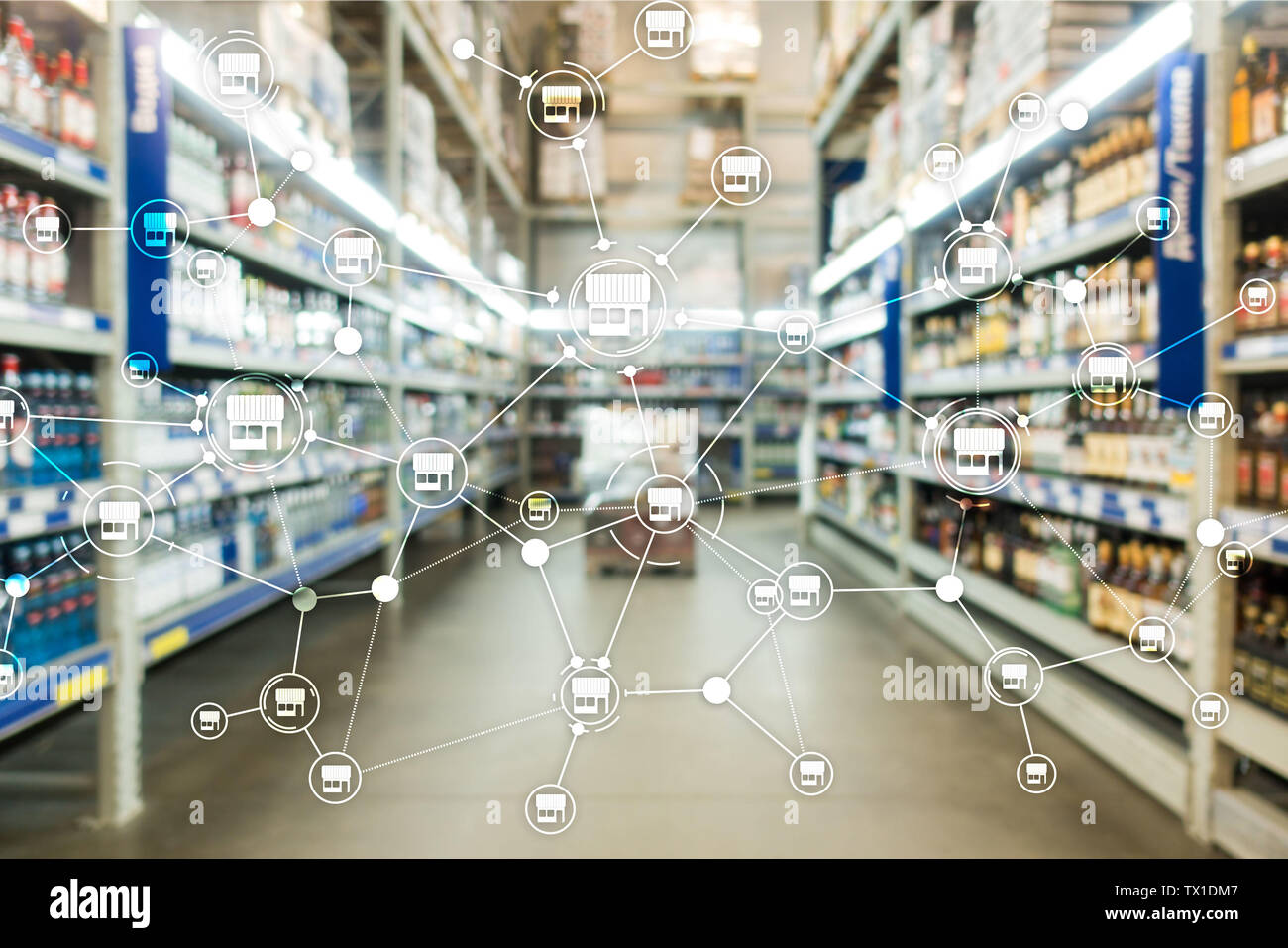 Franchise Distribution network Shop Retail Business Financial concept ...