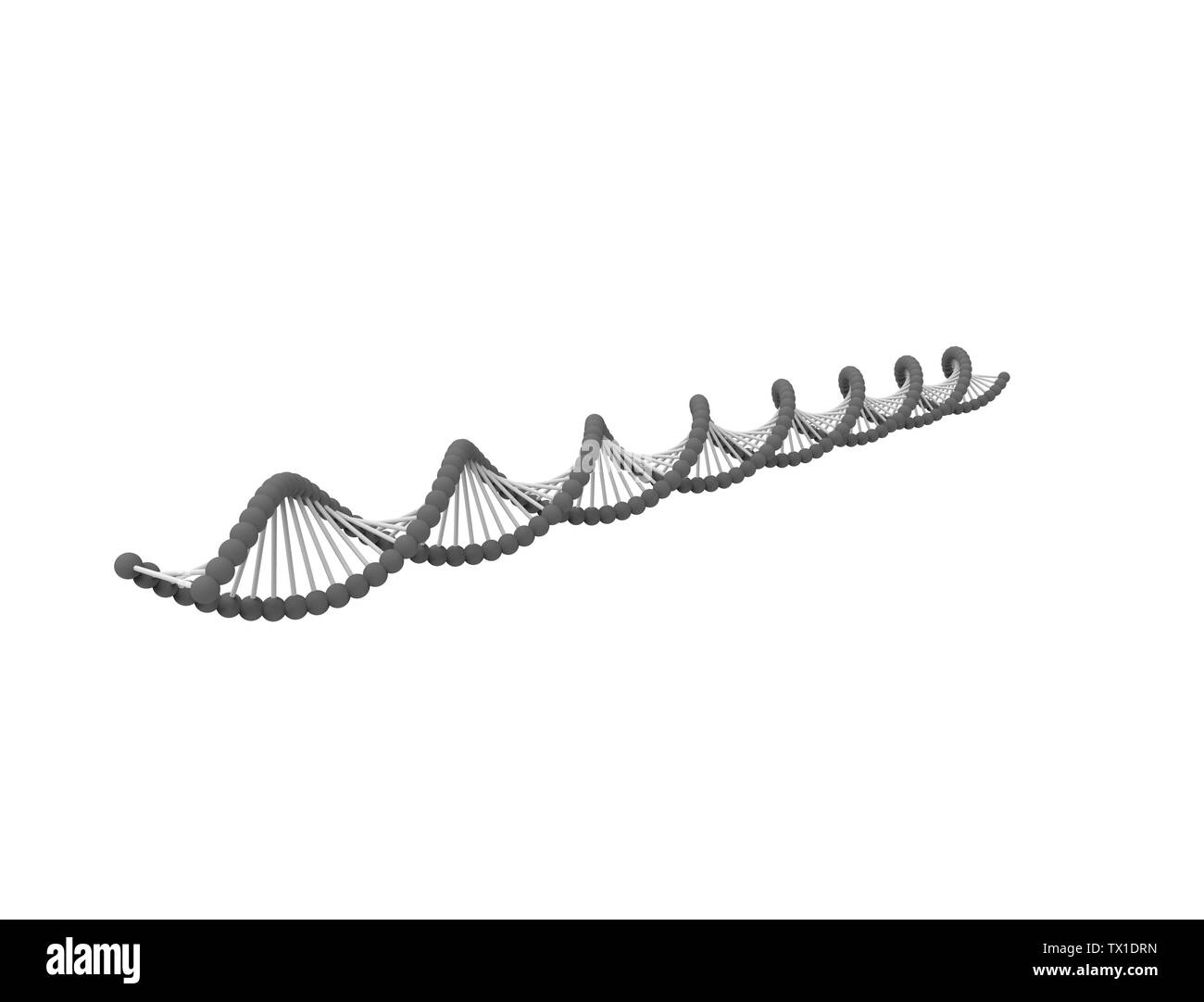 3d rendering of a DNA string isolated in white background Stock Photo ...
