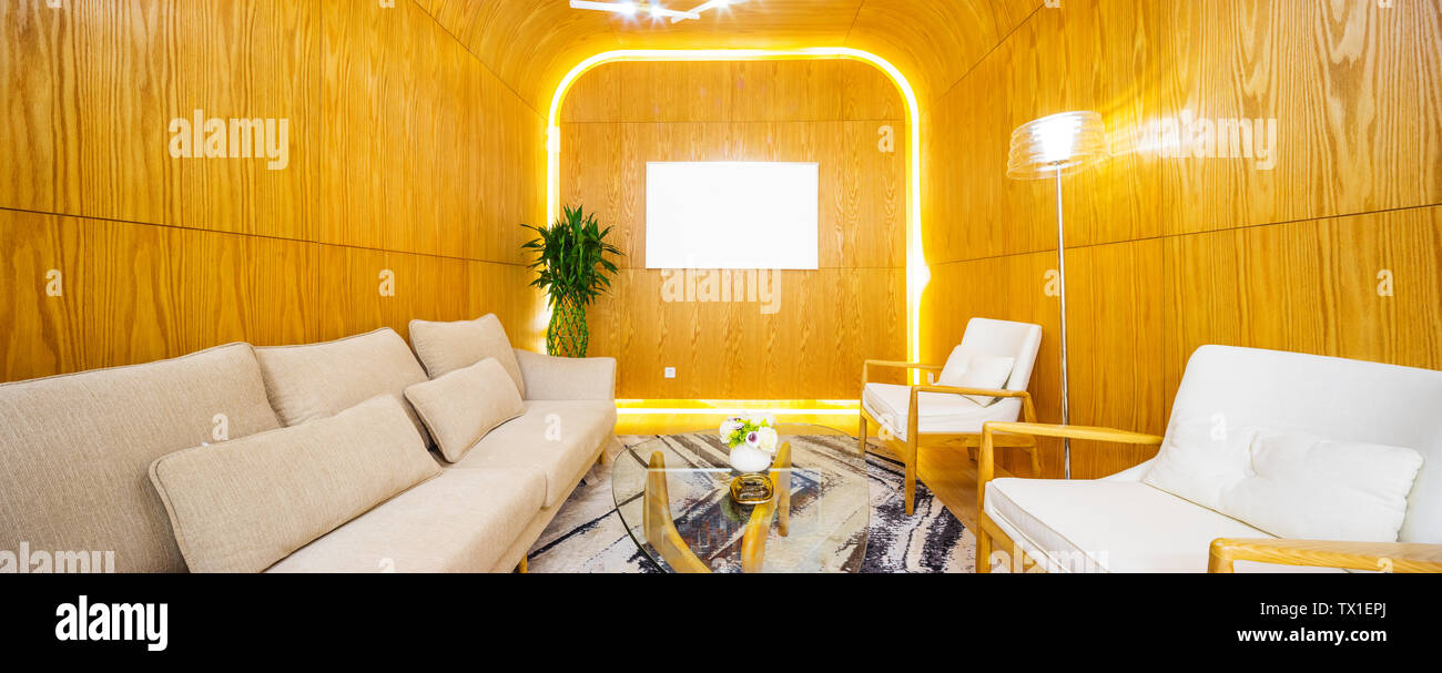 Interior of living room of villa Stock Photo - Alamy