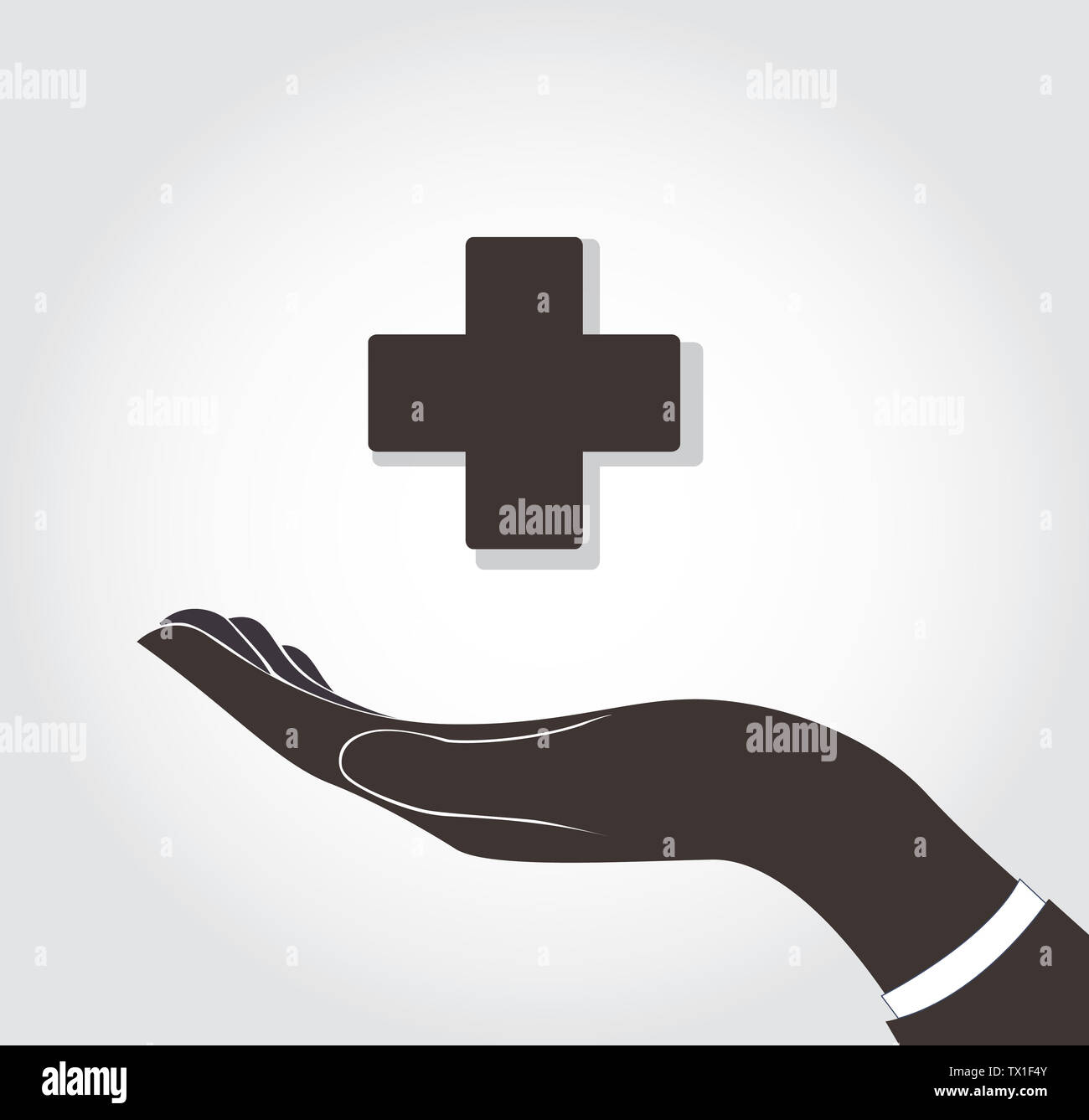 hand holding medical icon Stock Photo Alamy