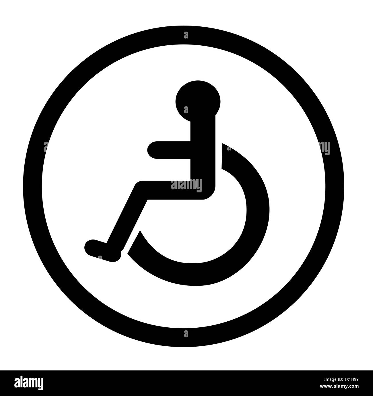 bathroom for persons with disabilities , disabled toilet , Bathroom signs Stock Photo