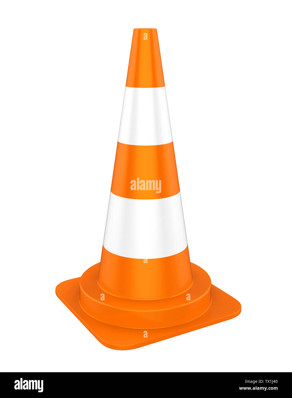 Traffic Cone Isolated Stock Photo