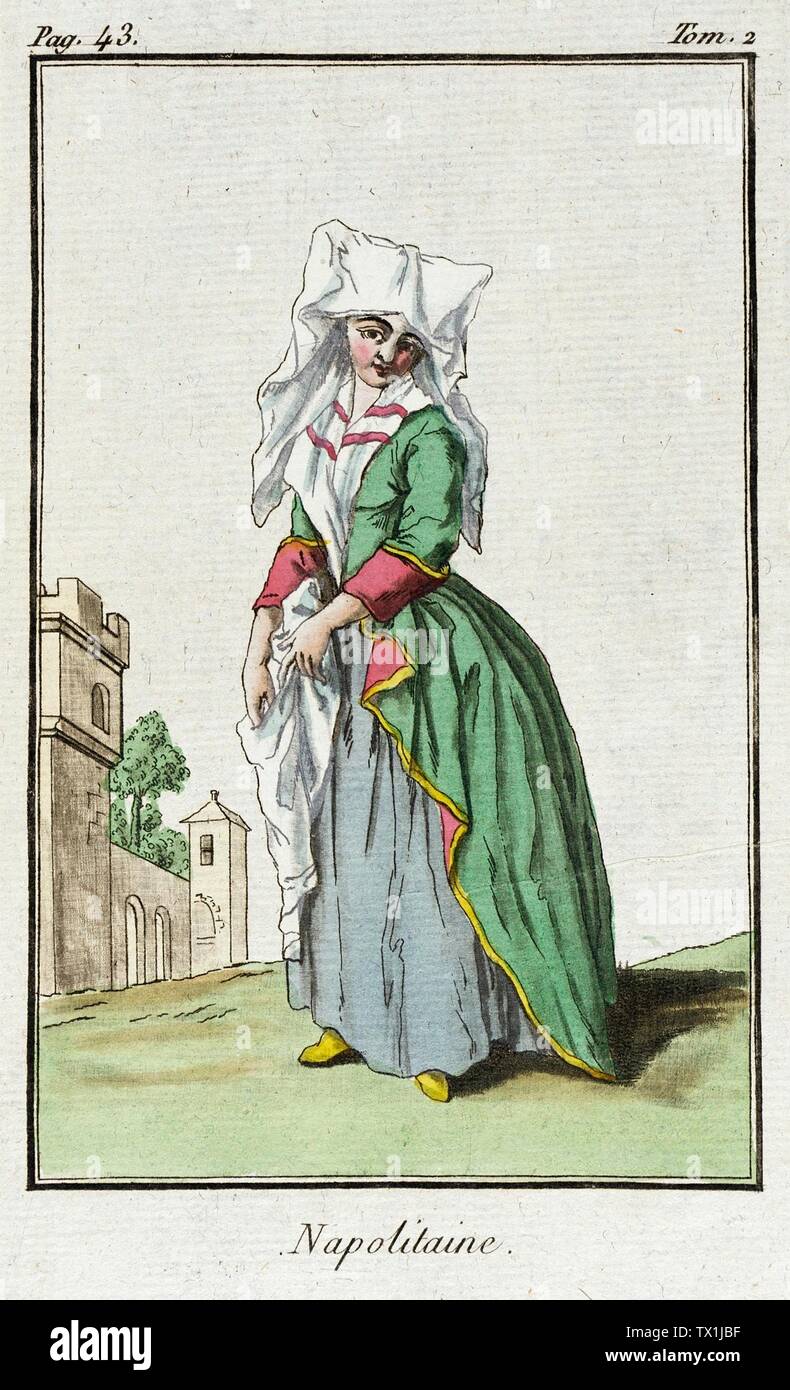 Original 1880/'s History of Costume Hand Colored Plate No 635