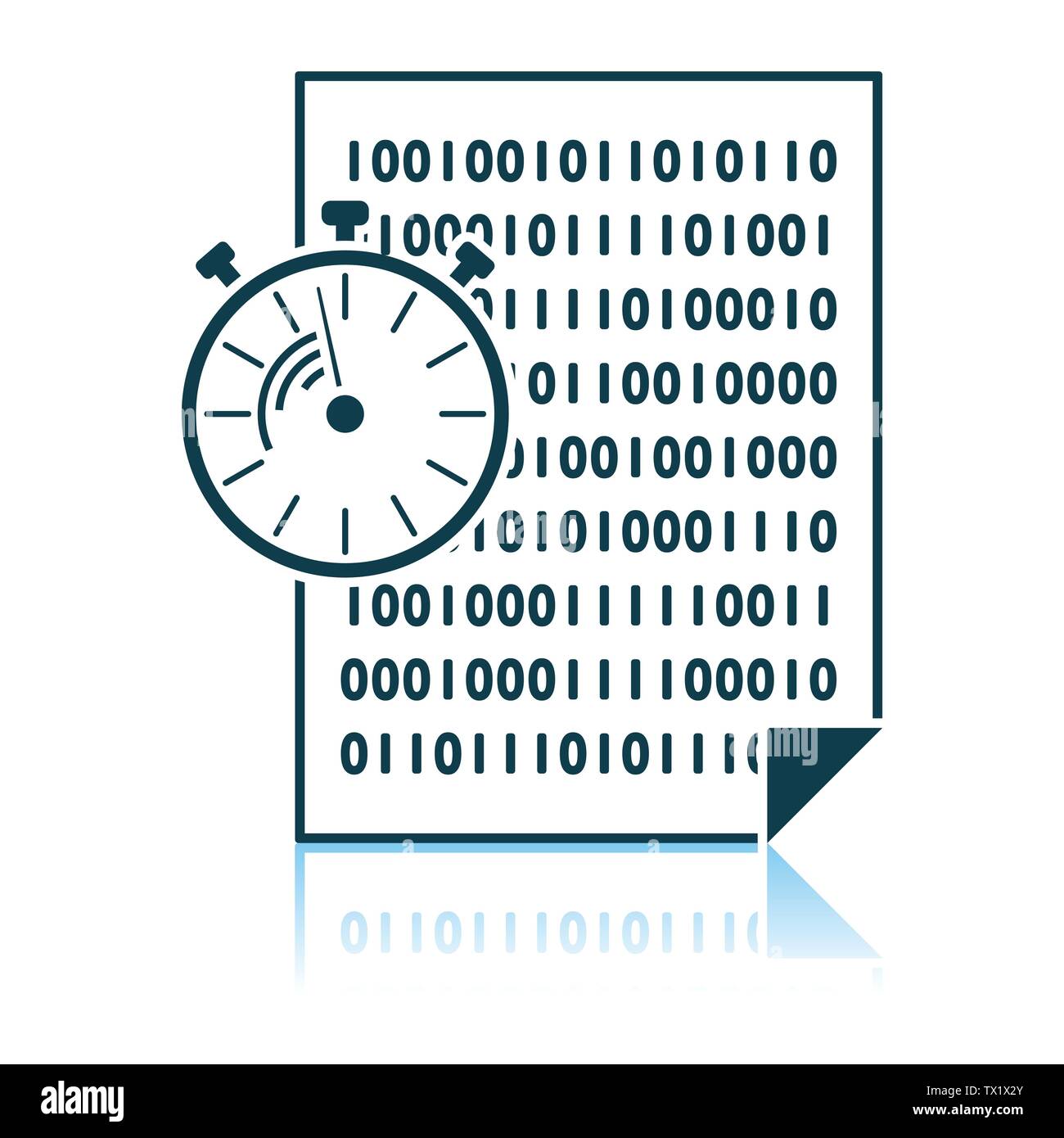 Fast Development Icon. Shadow Reflection Design. Vector Illustration. Stock Vector