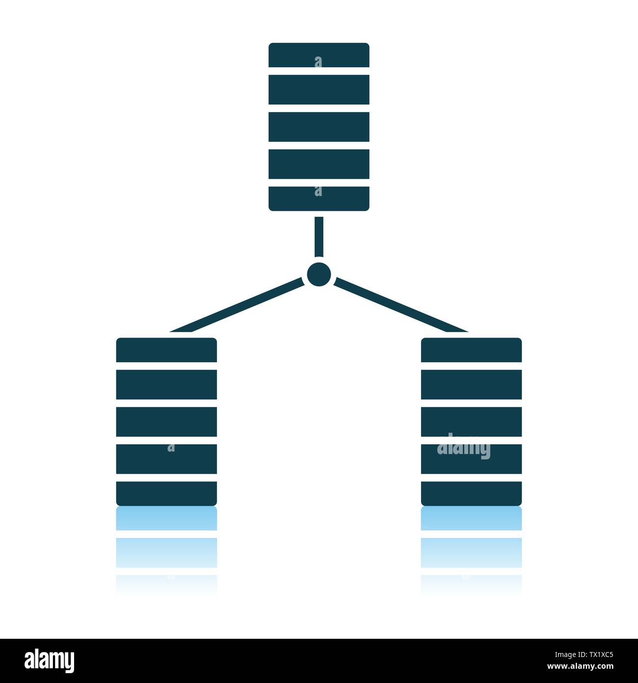 Database Icon. Shadow Reflection Design. Vector Illustration Stock ...