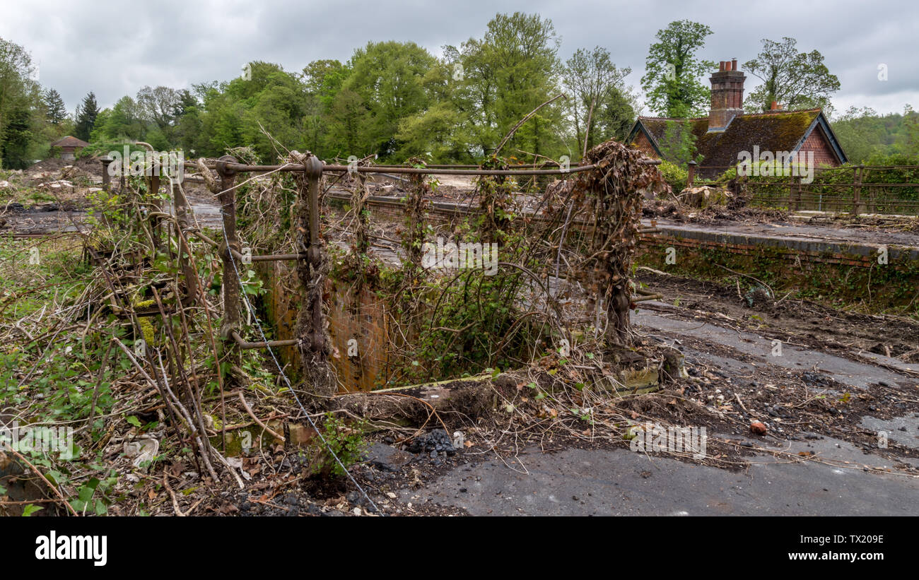 Part of the old railway line at West Dean that ran from Chichester to