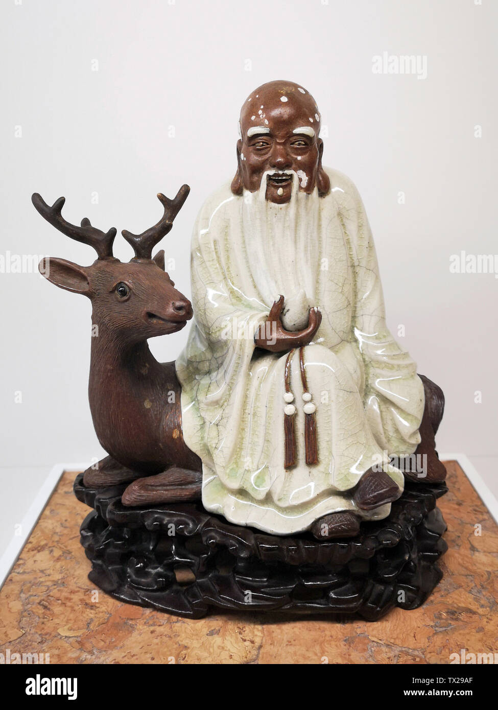 Laozi out of the customs ceramic handicrafts Stock Photo