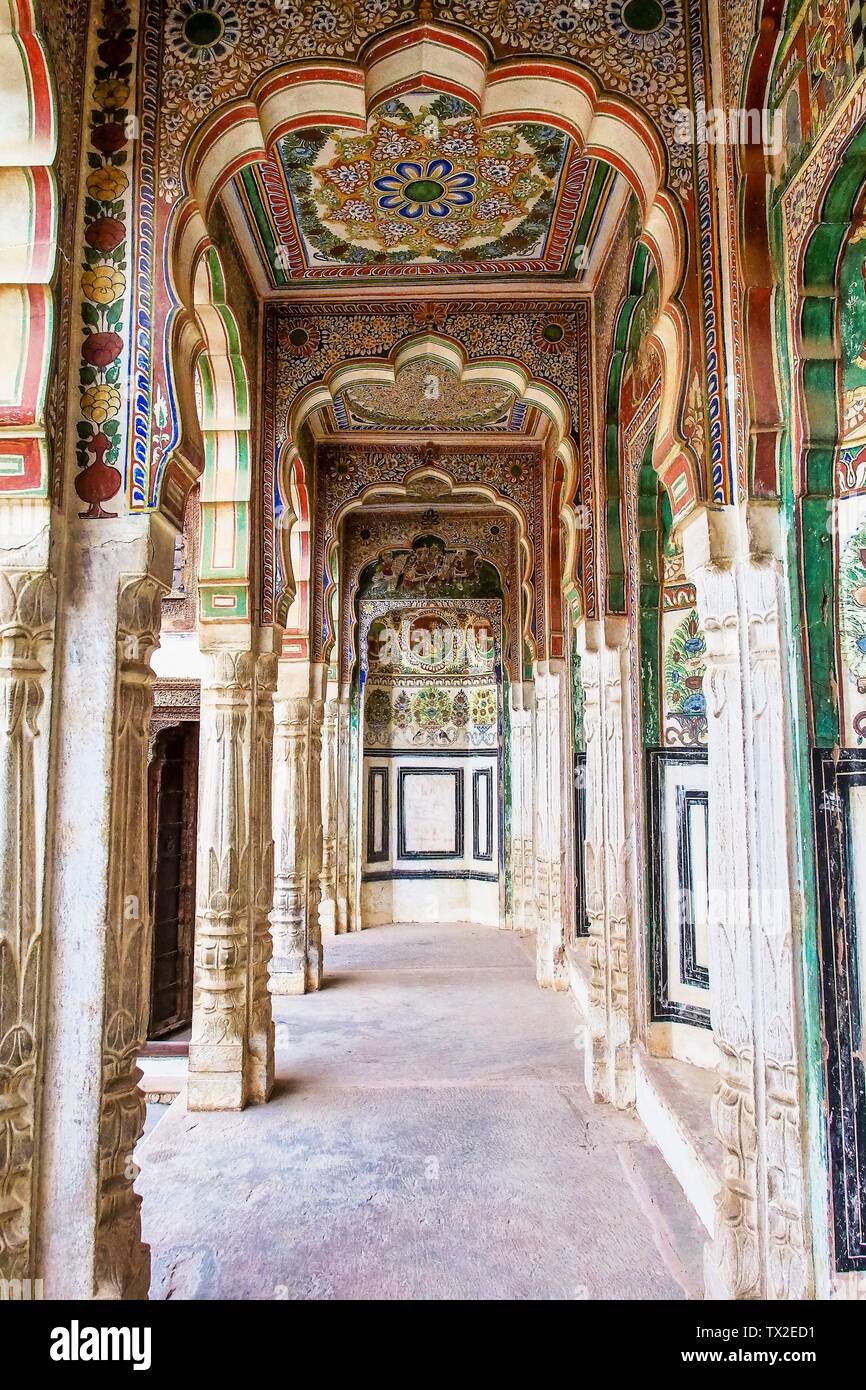 Haveli In Nawalgarh, Rajasthan In India. Haveli Are Characterized By ...