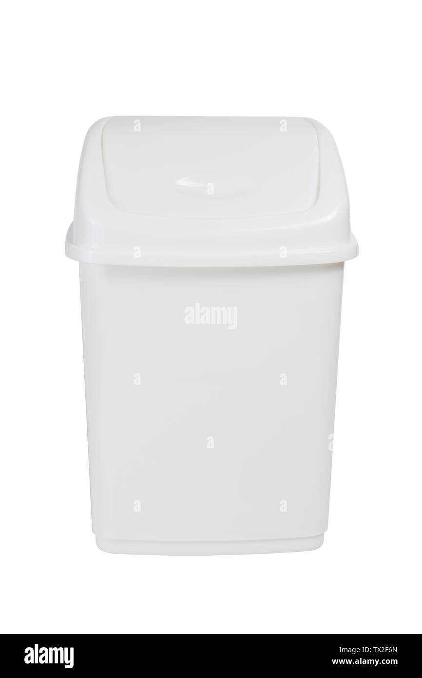 Recycle bin isolated on white background Stock Photo - Alamy