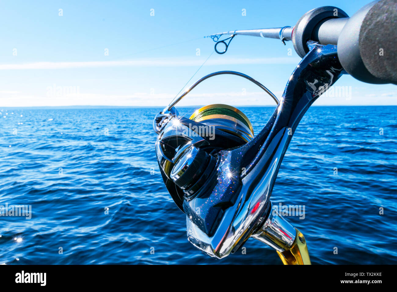 Fishing rod in rod holder hi-res stock photography and images - Alamy