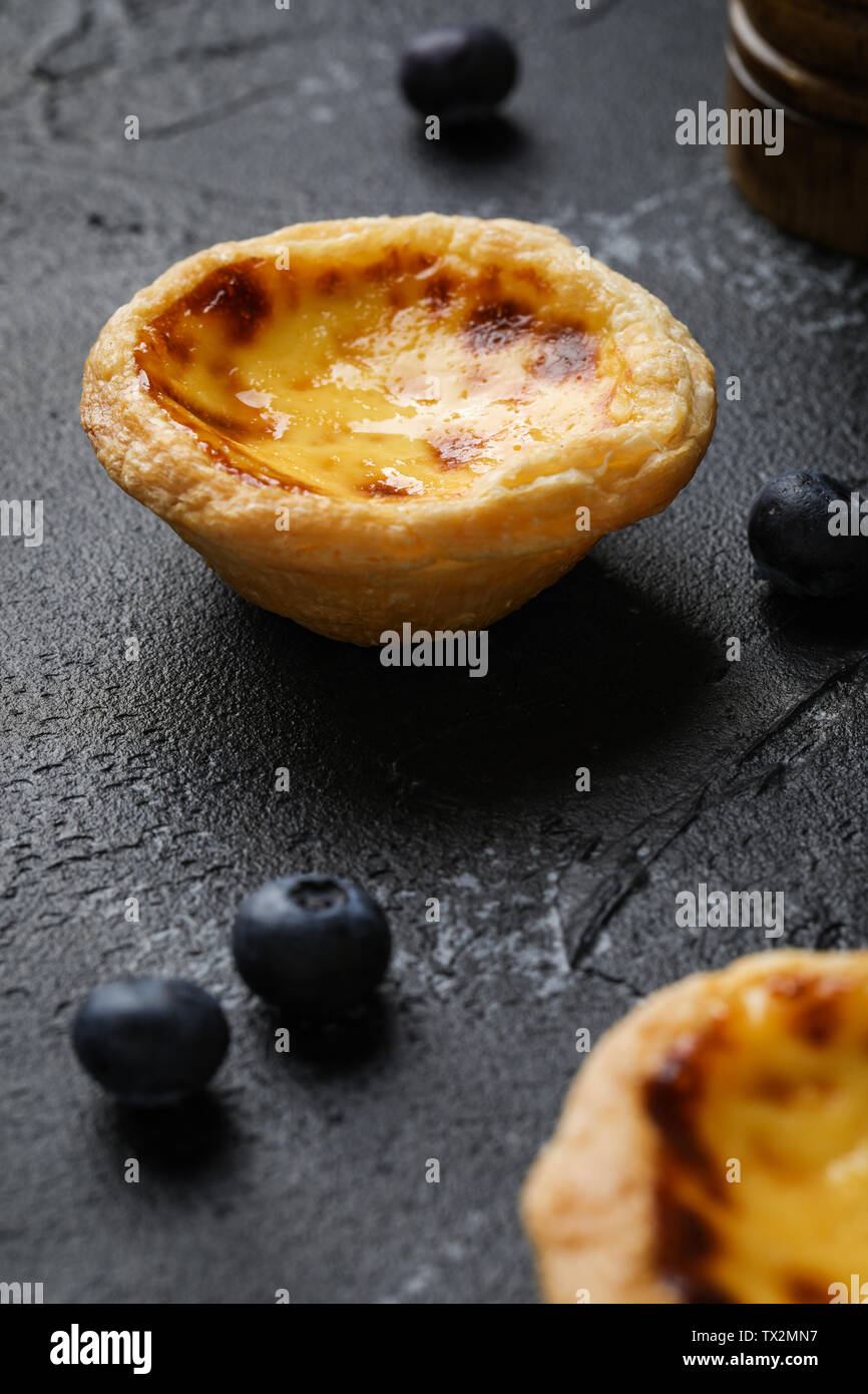 The custard tart. Stock Photo