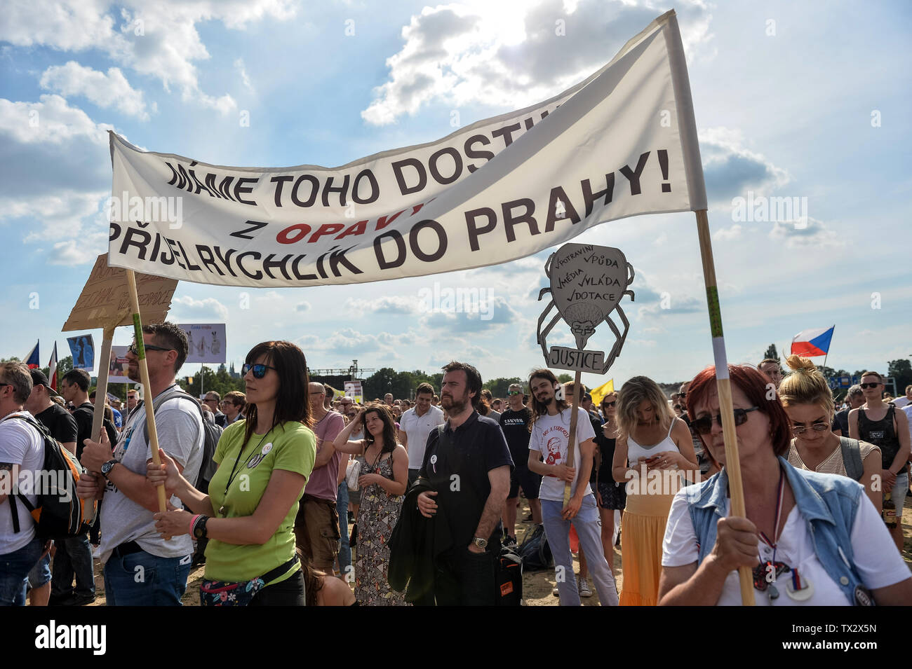 Prague 4 Of June Of 19 Protest Against Andrej Babis In Wenceslas Square Stock Photo Alamy Prague 4 Of June Of 19 Protest Against Andrej Babis In Wenceslas Square Stock Photo Alamy