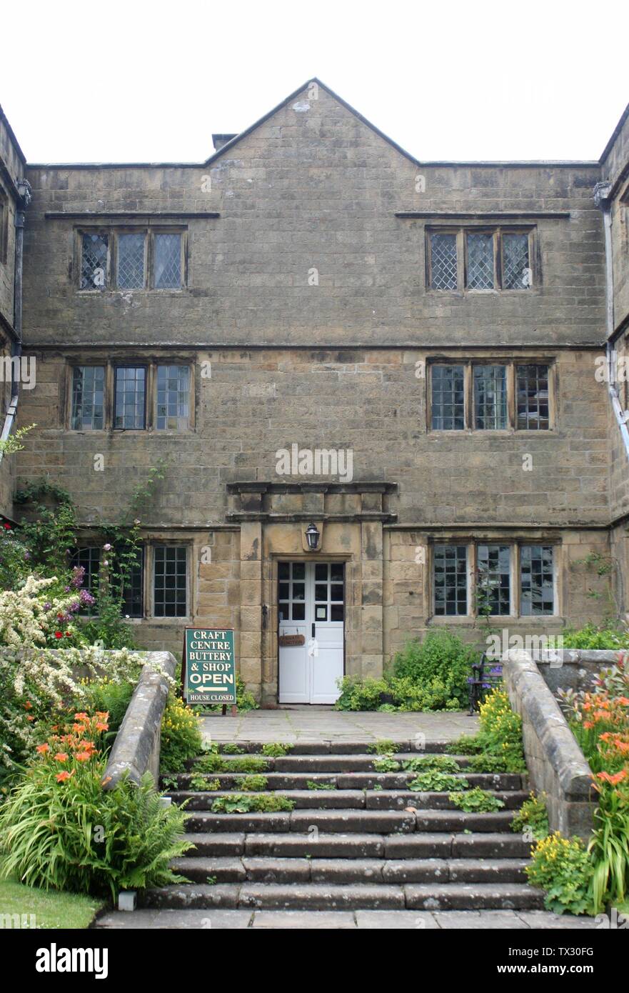 Eyam Hall, in Eyam, Derbyshire, England.  Built in 1671.; 21 June 2007; Own work; Dave Pape; Stock Photo