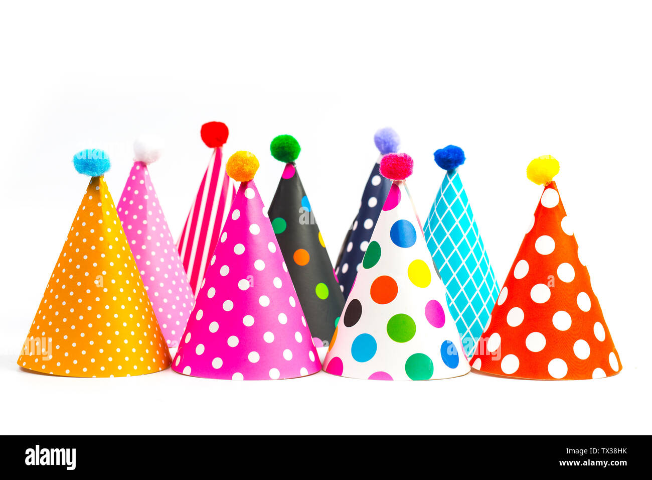 Colorful Party Hats for Party Stock Photo Alamy