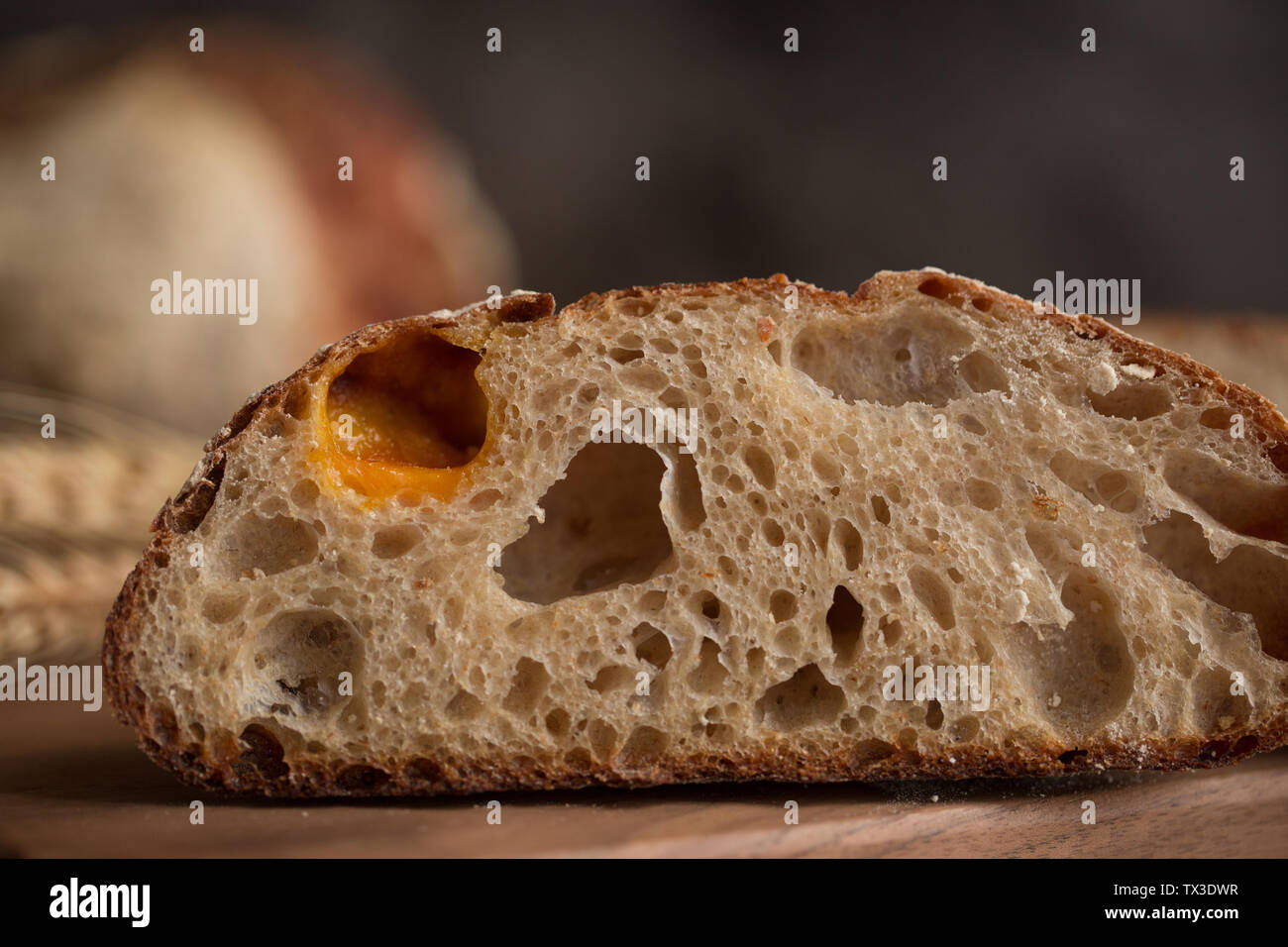 Closeup of natural yeast cheese Stock Photo Alamy