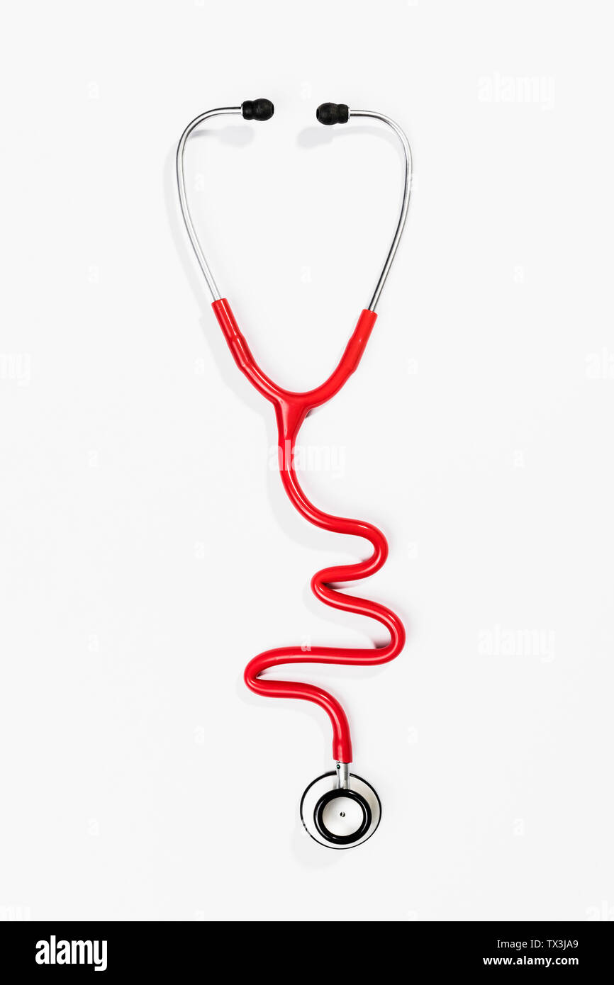 Stethoscope on white background Stock Photo Alamy