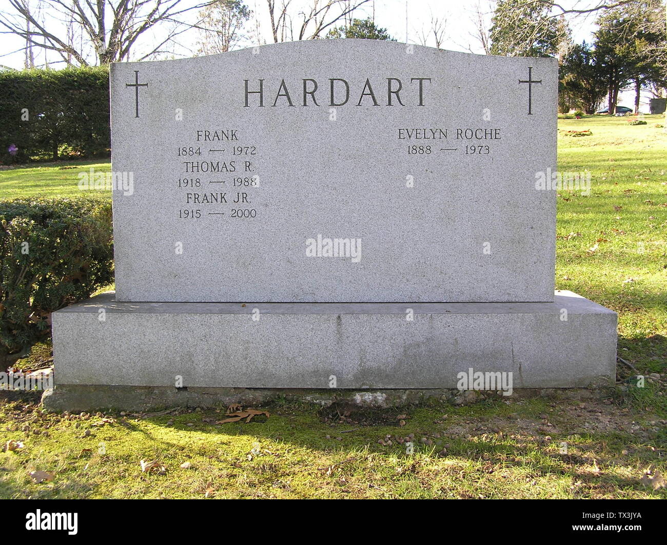 I took this photograph of the grave of Frank Hardart in Gate of Heaven  Cemetery. This is the grave of the son of Horn and Hardart co-founder Frank  Hardart.; 7 September 2007 (