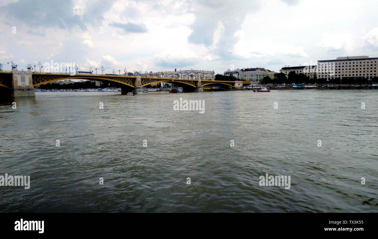 Margaret Bridge Budapest Hungary Europe High Resolution Stock ...