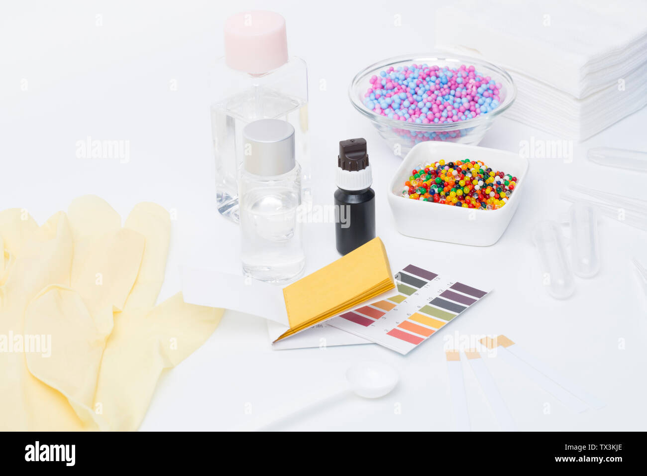 Cosmetics harmful ingredients detection tools, ph test paper, rubber