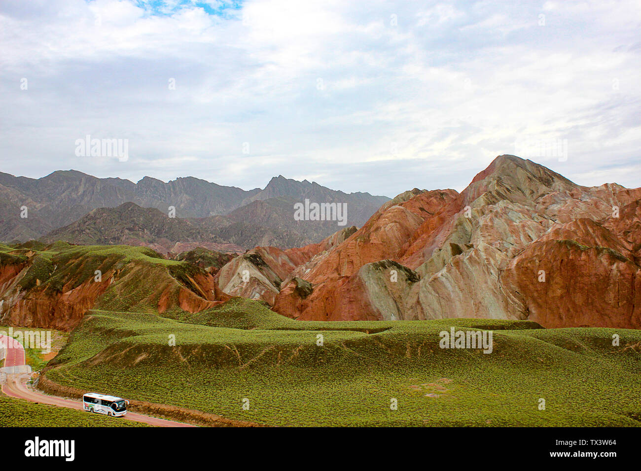 Colorful Danxia, Zhangye National Geopark Stock Photo