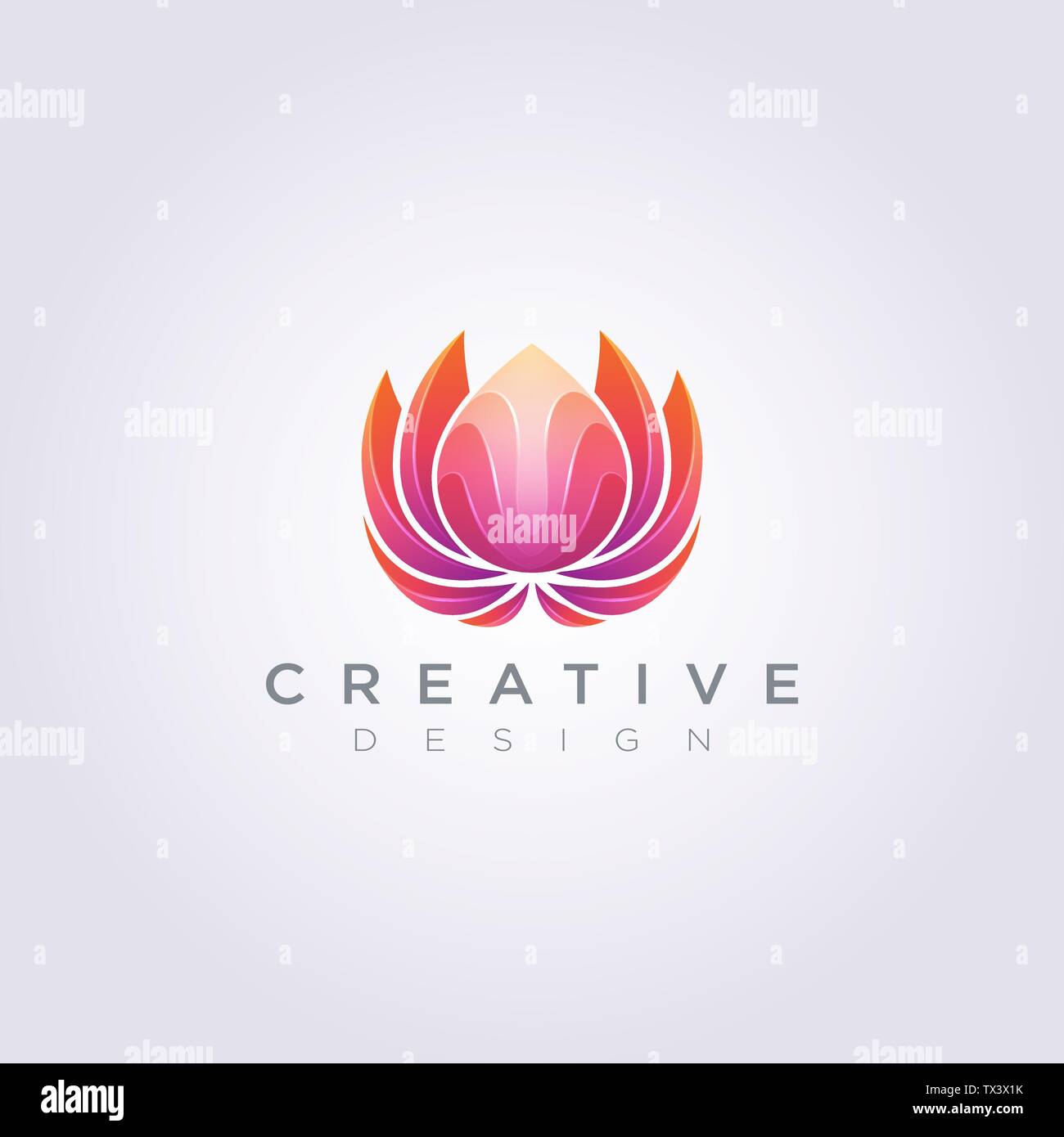 Colorful Decorative Lotus Flower Vector Illustration Design Clipart ...