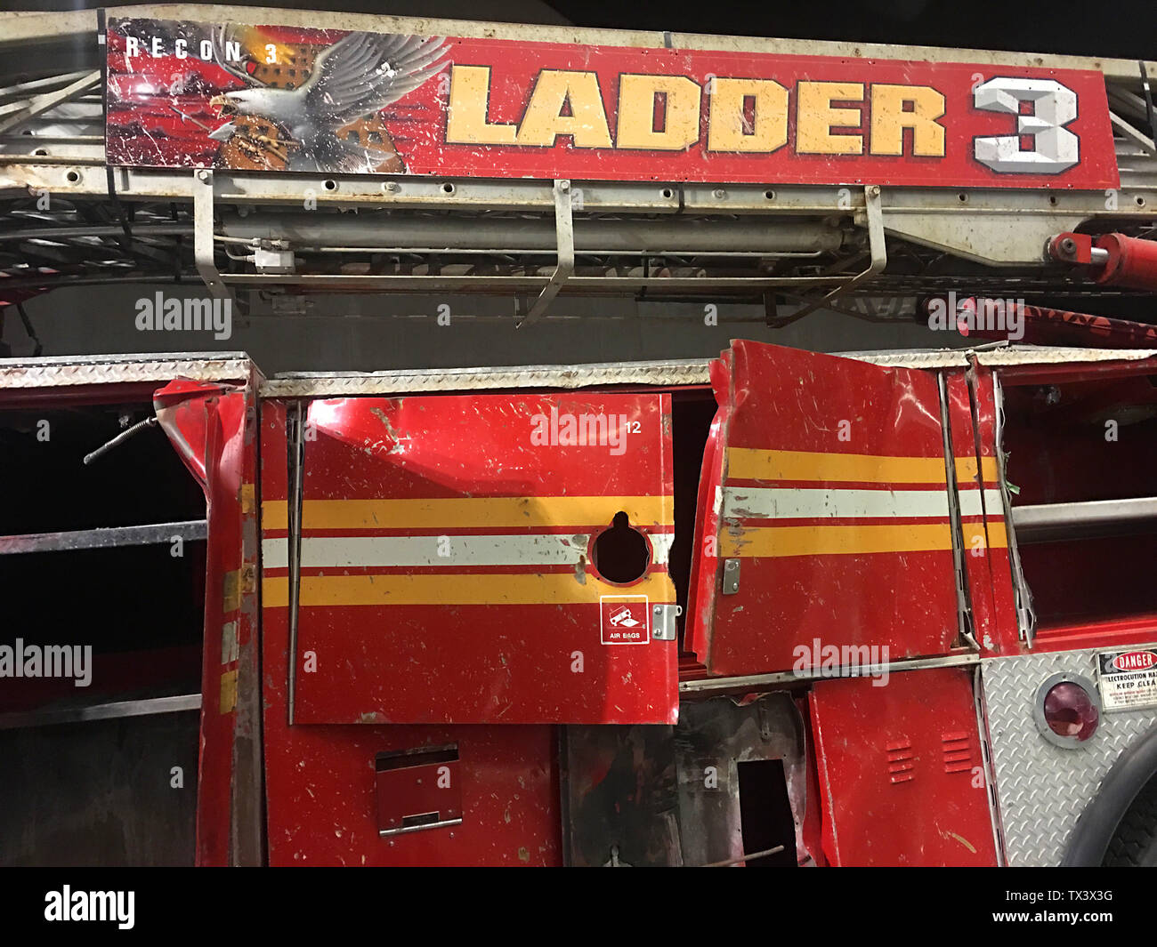 Ladder 3, National 9 11 Memorial & Museum, New York City, New York, USA Stock Photo