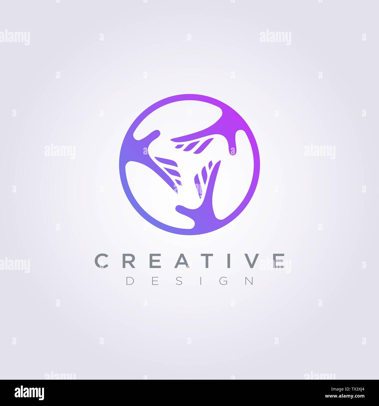 Circles With Hands Reach To Each Other Vector Illustration Design