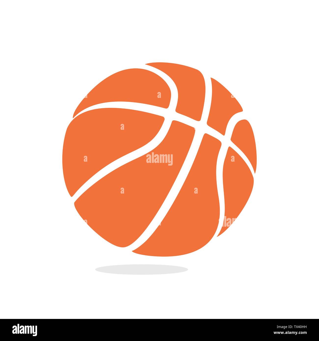 Sport icon. Basketball ball, simple flat logo template. Modern emblem for  sport news or team. Isolated vector illustration Stock Vector Image & Art -  Alamy