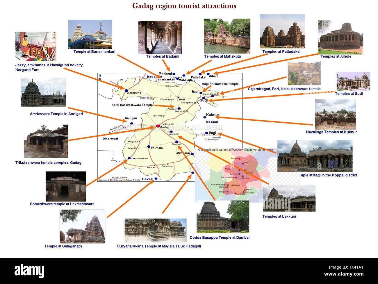 map tourist places in north india Gadag Region Tourist Attractions Map Authour And Sourcea map tourist places in north india
