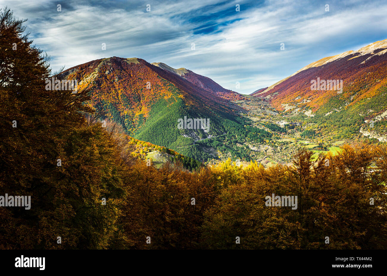Godi Pass rom above Apennines Stock Photo