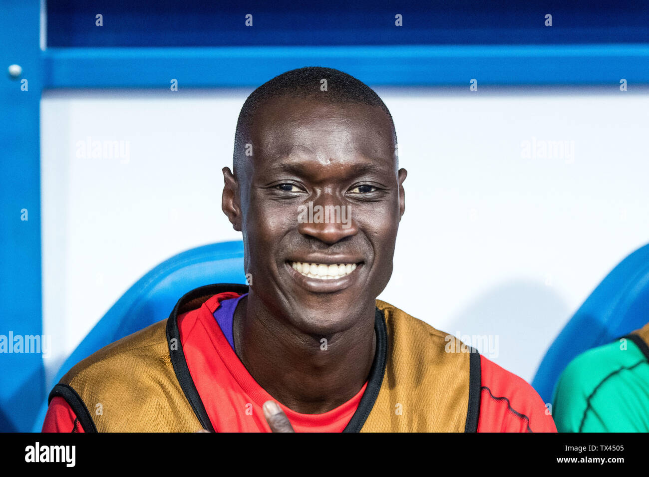 CAIRO, EGYPT - JUNE 23: Alfred Gomis of Senegal looks on during the 2019 Africa Cup of Nations Group C match between Senegal and Tanzania at 30 June Stadium on June 23, 2019 in Cairo, Egypt. (Sebastian Frej/MB Media) Stock Photo