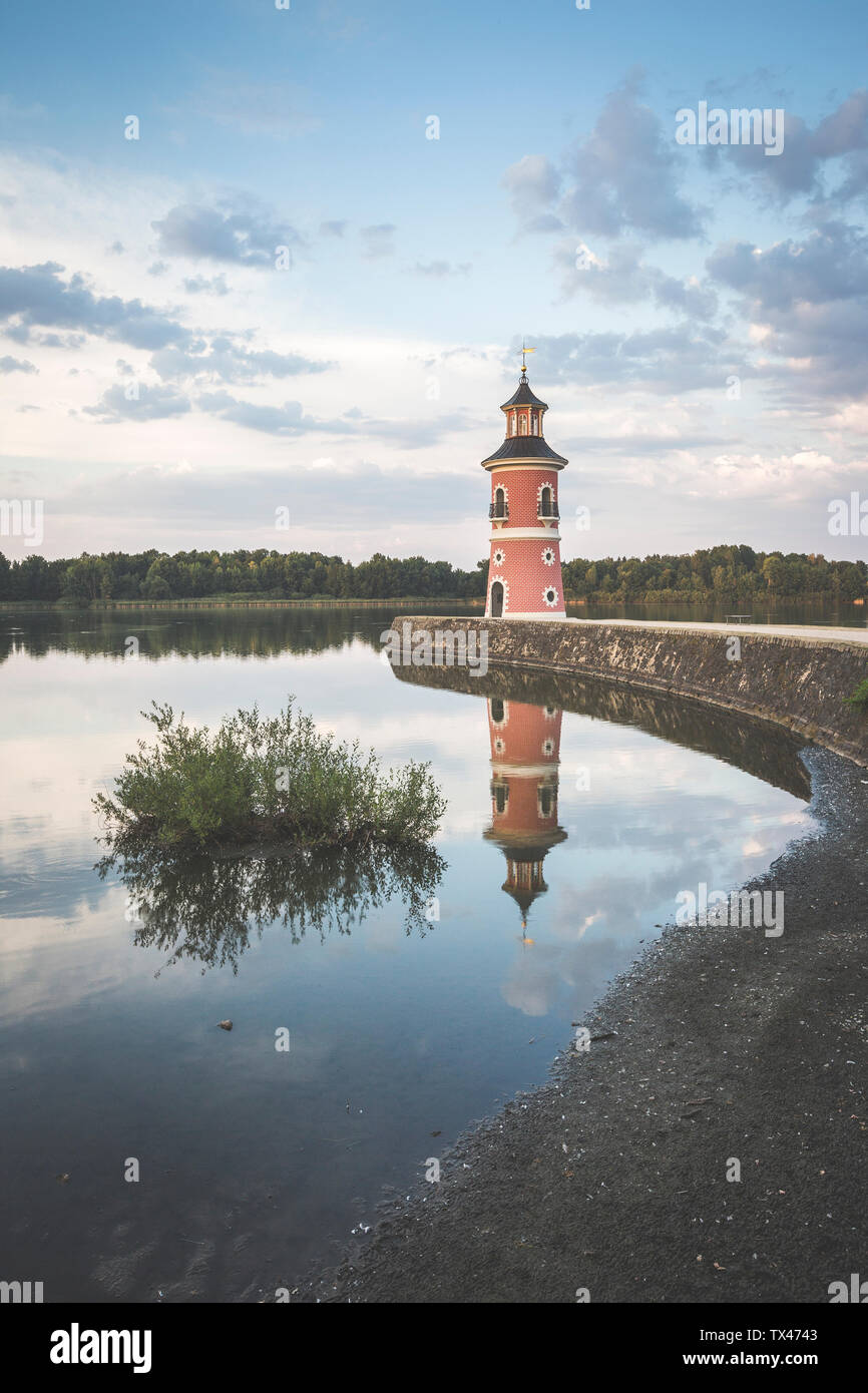 Germany, Saxony, Moritzburg Castle in the evening Stock Photo
