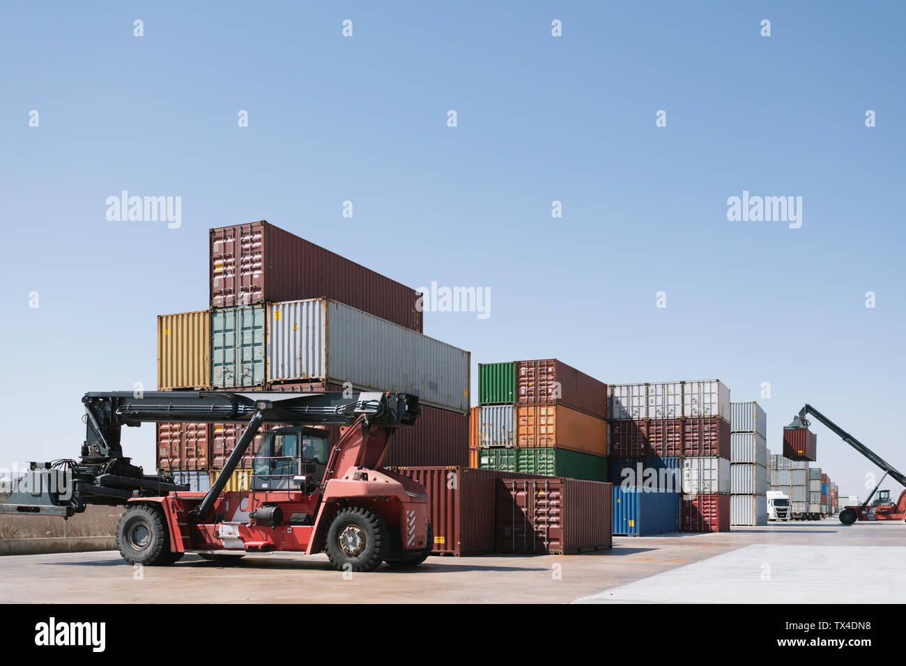 Industrial Container Stack Stack of containers on industrial site Stock Photo - Alamy