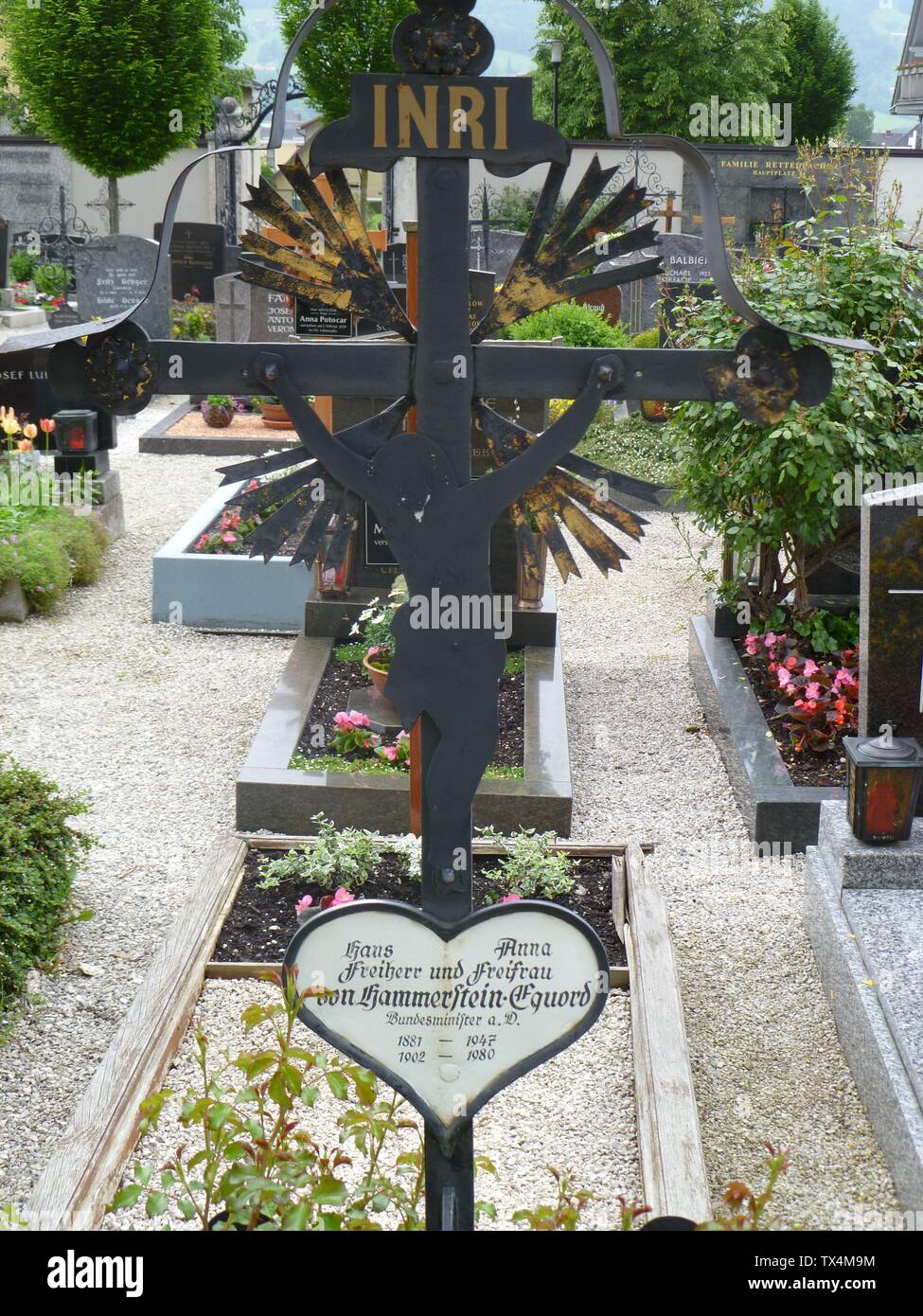 Grabstätte von Hans von Hammerstein und seiner Ehegattin Anna in Kirchdorf an der Krems; 29 May 2010; Self-photographed; Luckyprof; Stock Photo