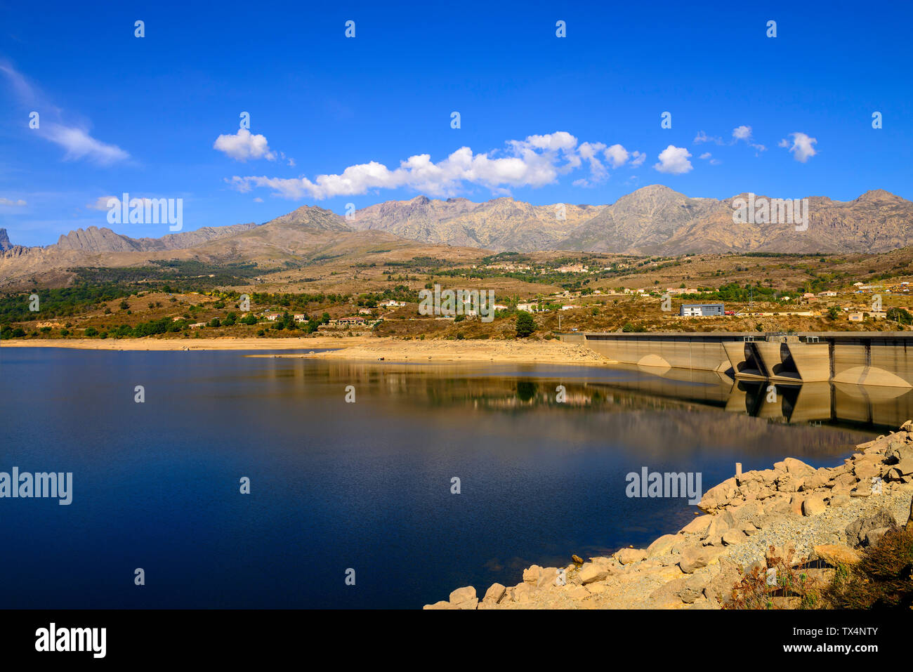 France, Corsica, Casamaccioli, reservoir of Calacuccia Stock Photo