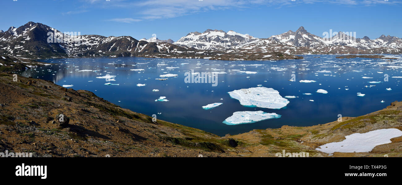 Greenland, East Greenland, Tasiilaq, Kong Oscars Havn Stock Photo