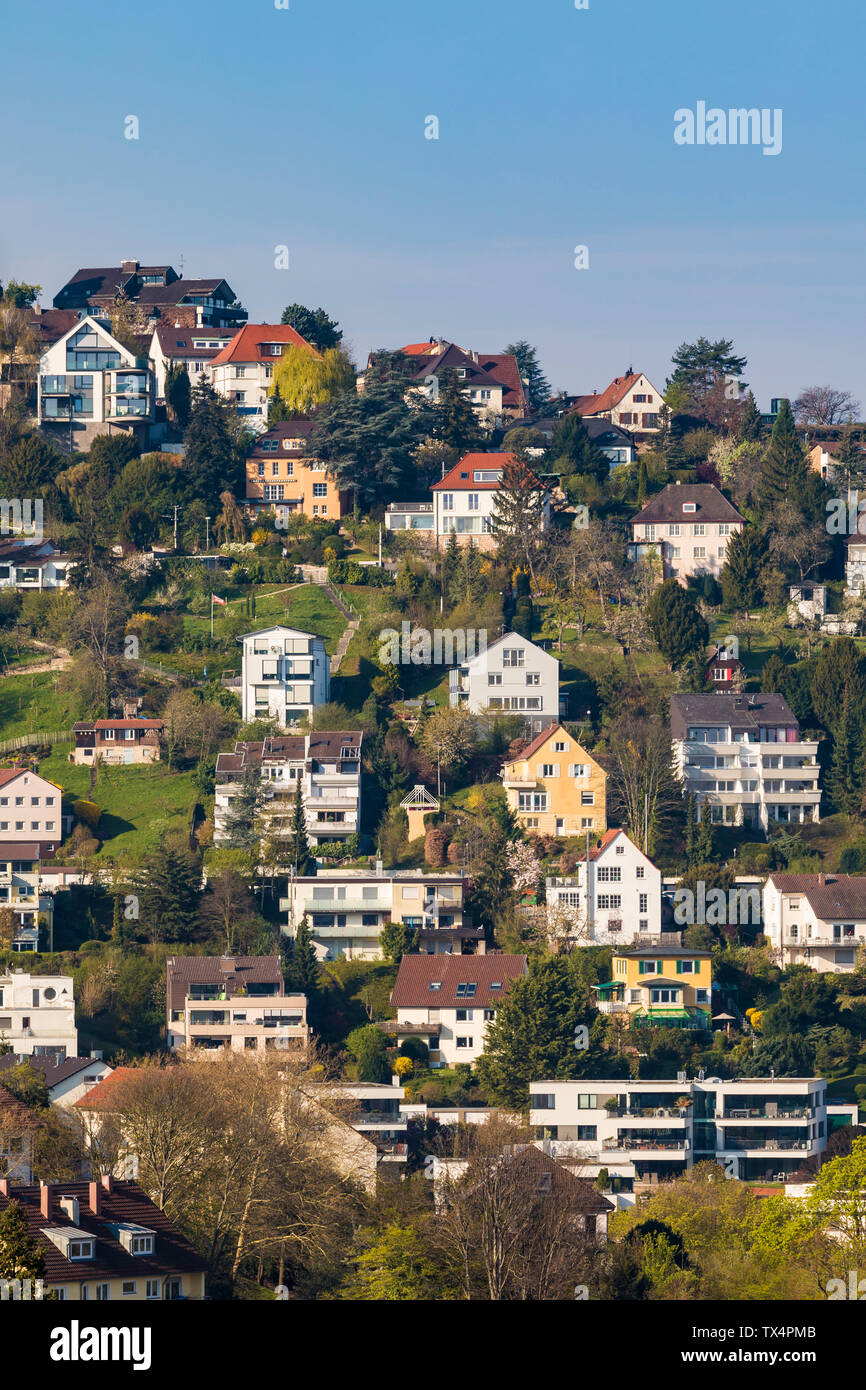 Germany, Stuttgart, Haigst, residential area with modern houses Stock Photo