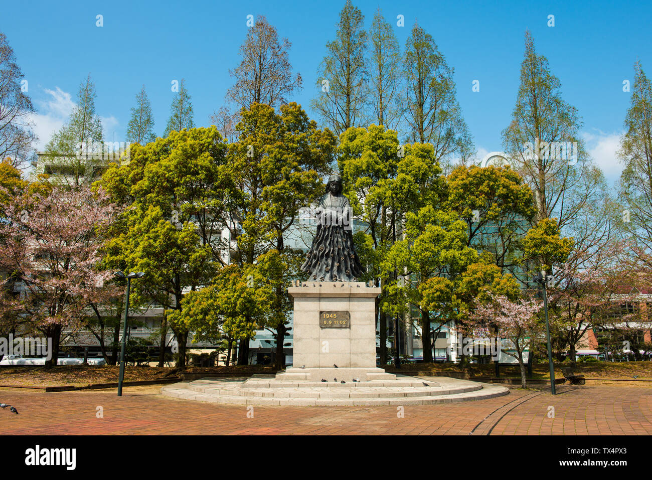 Japan, Nagasaki, Statue in the Nagasaki Peace Park Stock Photo - Alamy