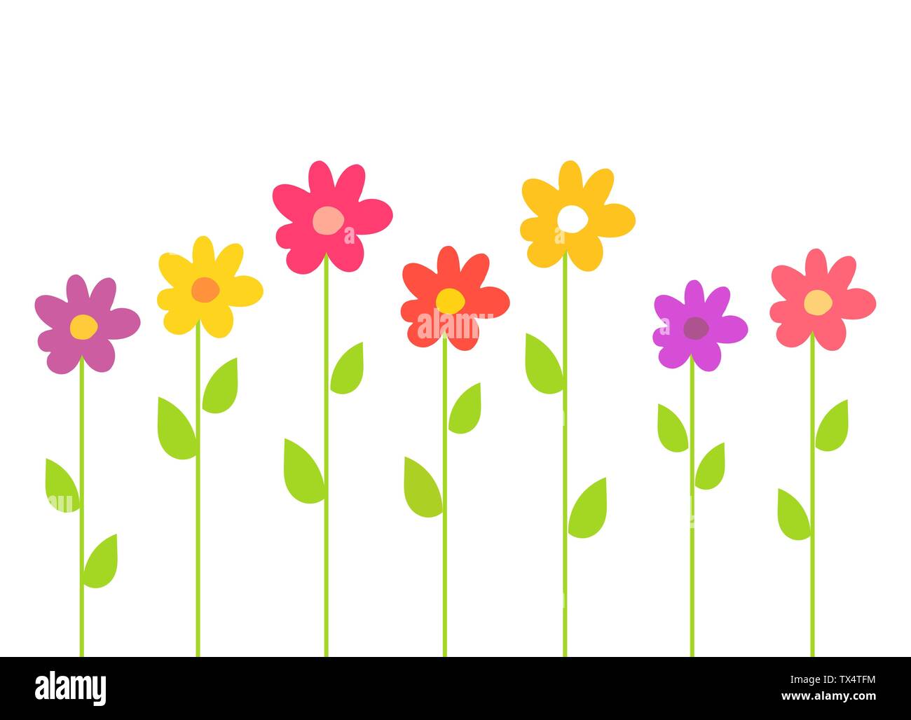 Colorful spring flowers. Vector illustration Stock Vector Image & Art ...