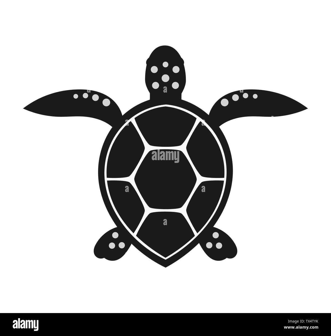 Sea turtle black icon illustration Stock Vector Image & Art - Alamy