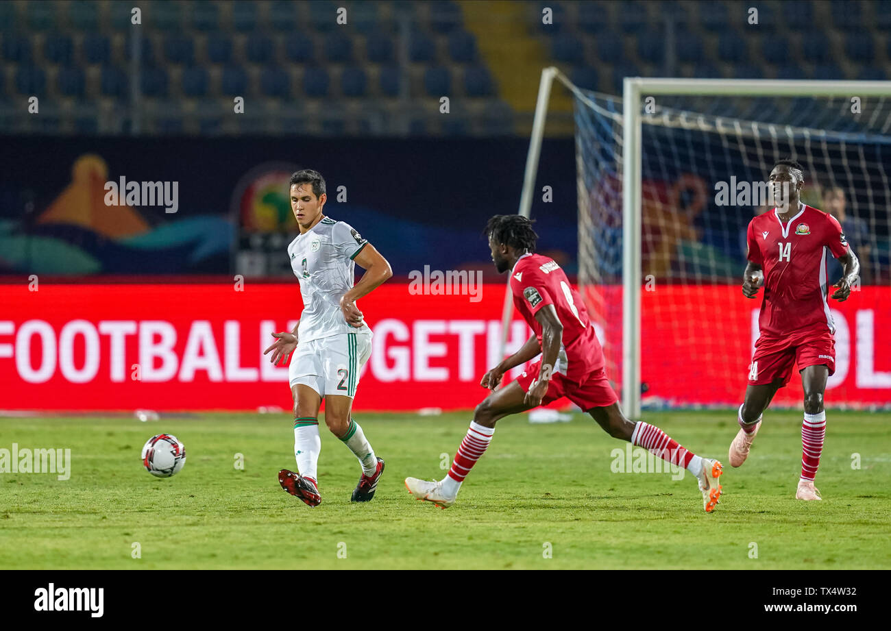 Cairo, Egypt. 23rd June, 2019. Aissa Mandi of Algeria during the 2019 African Cup of Nations match between Algeria and Kenya at the 30 November Stadium in Cairo, Egypt. Ulrik Pedersen/CSM/Alamy Live News Stock Photo