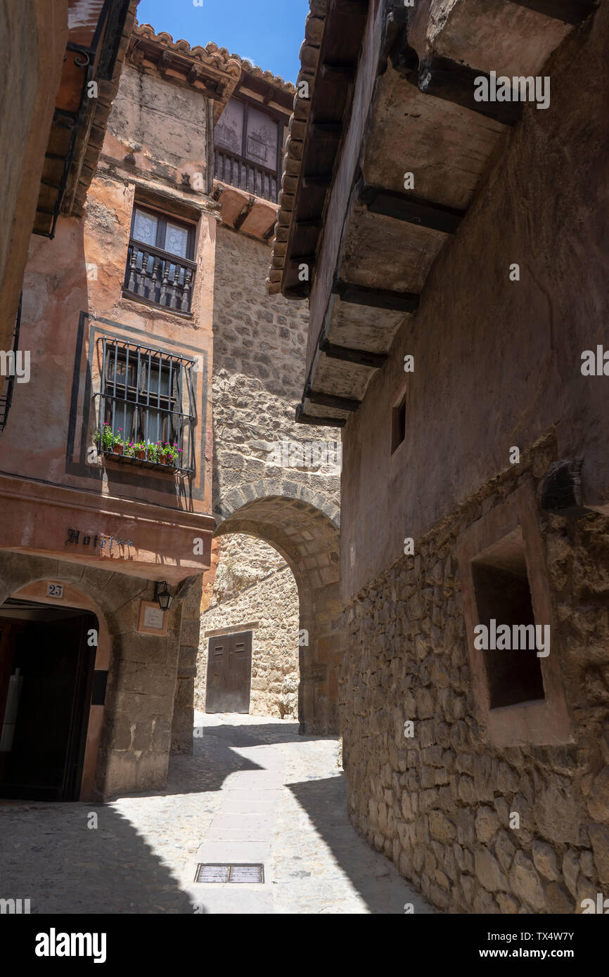 Medieval villages of Spain, Albarracin in the province of Teruel Stock Photo