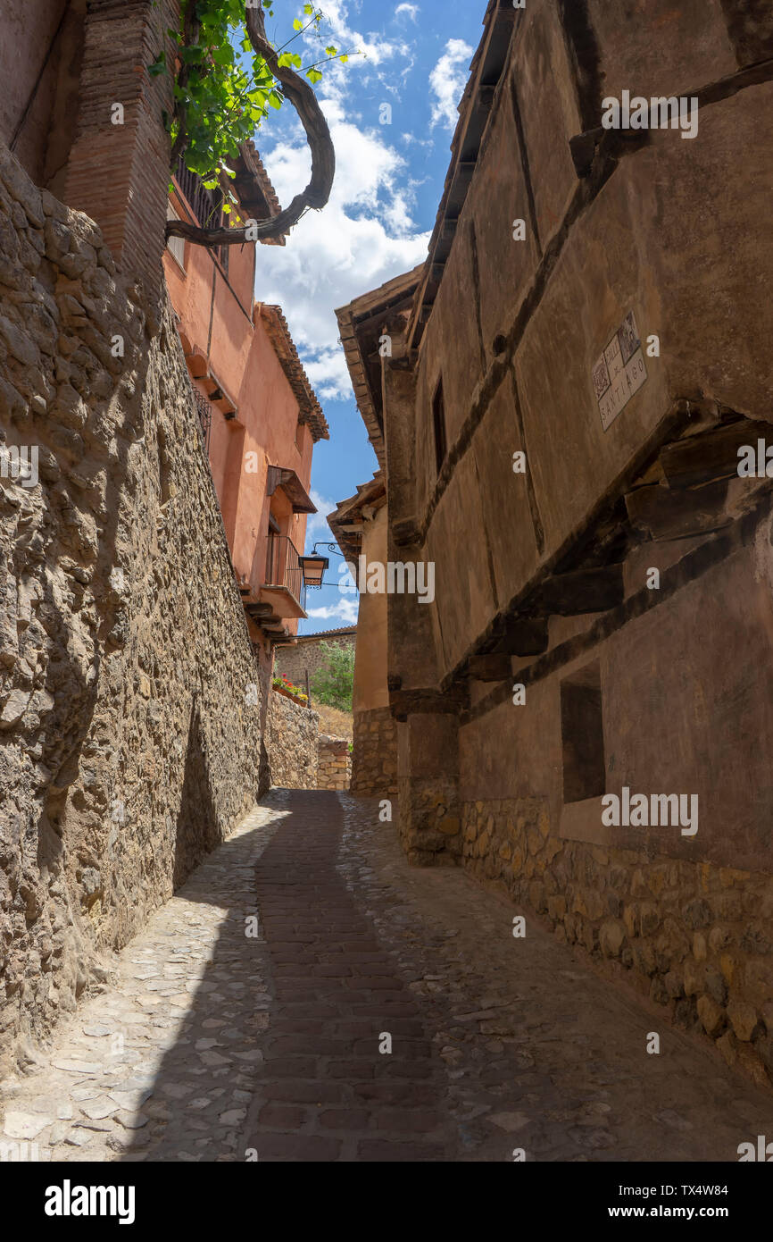 Medieval villages of Spain, Albarracin in the province of Teruel Stock Photo