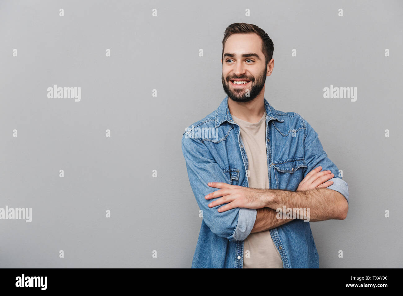 Man wearing shirt folded hands hi-res stock photography and images - Alamy